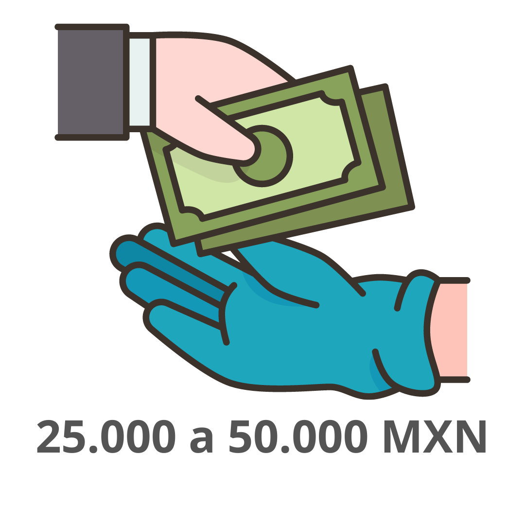 25000 a 50000 MXN